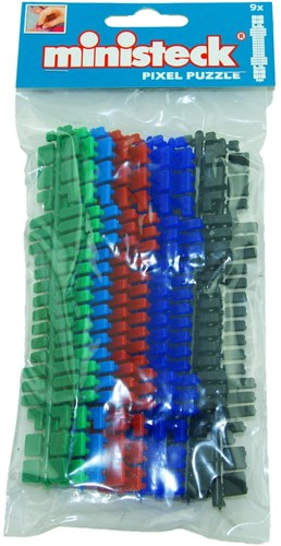 Ministeck mosaico tiras de colores plástico set de expansión 9 piezas