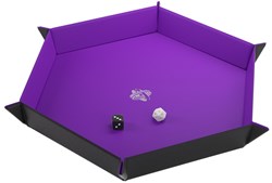 Gamegenic bandeja para dados magnética hexagonal negro-morado para juegos de mesa