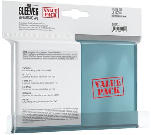 Asmodee Fundas para cartas Value Pack 250 unidades transparentes 66x92mm-2