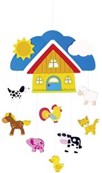 Goki móvil de madera granja - decoración de habitación infantil de madera