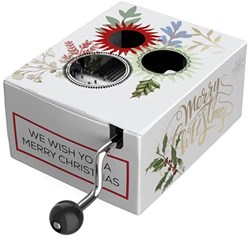 Belle Lurette caja de música manual juguete navideño We wish you a merry Christmas