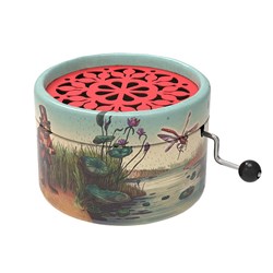 Belle Lurette juguete musical Rondo101 Terence frogs cartón