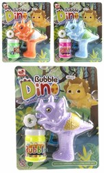 Pistola de burbujas Dino 50ml juguete colorido burbujas