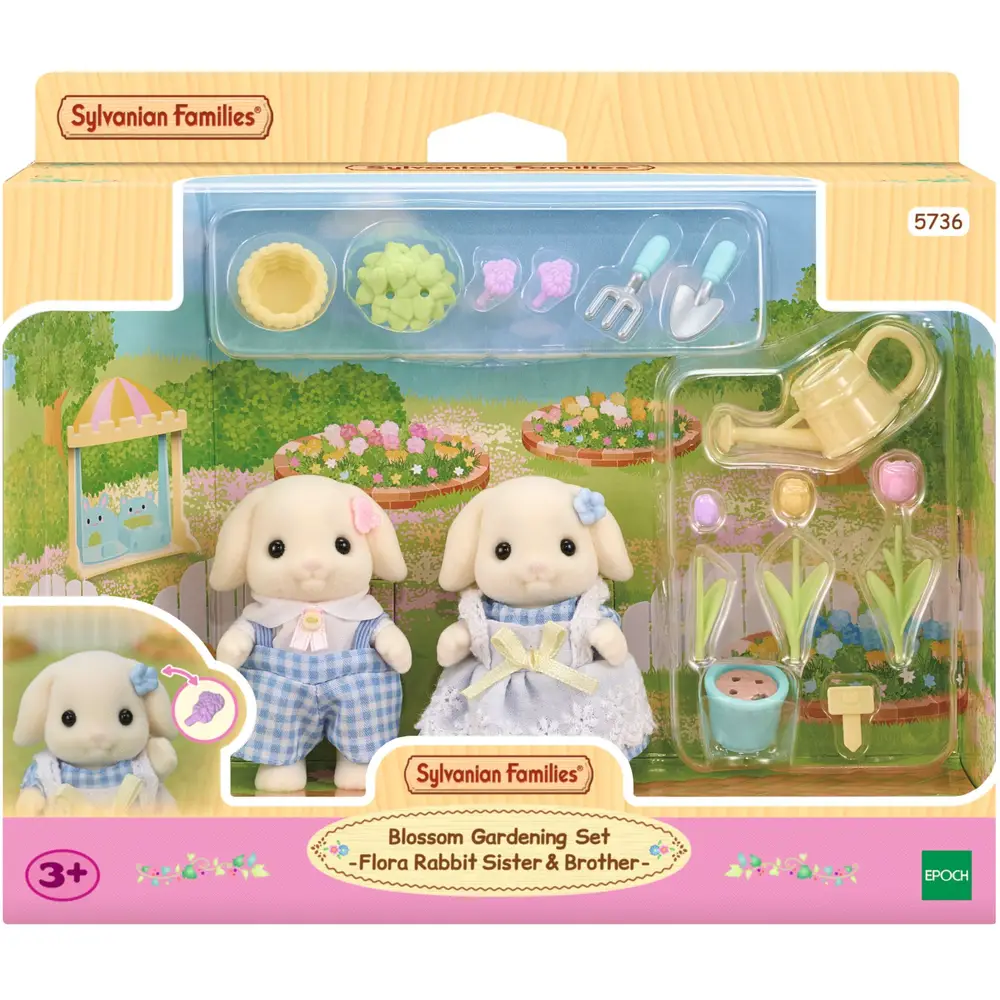 Sylvanian Families set de jardinería conejo orejas caídas flores