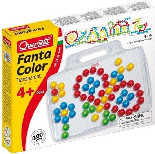 Quercetti juguete mosaico Fantacolor Design tablero 100 clavijas