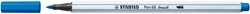 Stabilo brushpen rotulador premium azul oscuro para dibujo creativo