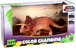 Dino Base juguete Triceratops dinosaurio que cambia de color azul