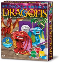 4M Pour And Paint 3D Dragons - Francés