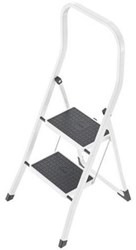 Hailo K45 Keukentrap 2 Treden met Hoge Beugel Wit