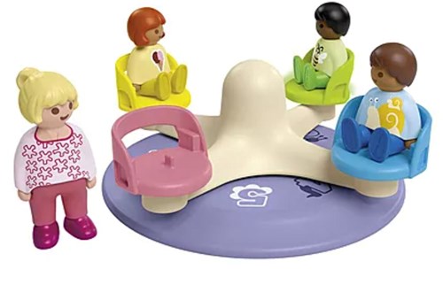 Playmobil carrusel infantil juguete educativo - plástico colorido-2