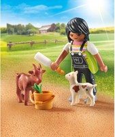 Playmobil juguete granja mujer con cabras 71759-2