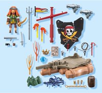 Playmobil Pirates balsa pirata set de construcción con tesoro y figura-2