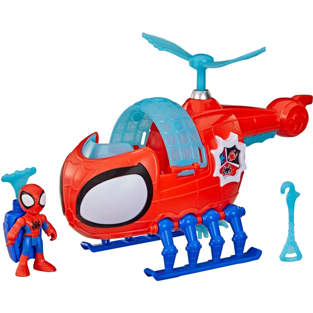 Hasbro juguete helicóptero Spidey con figura de acción y accesorios