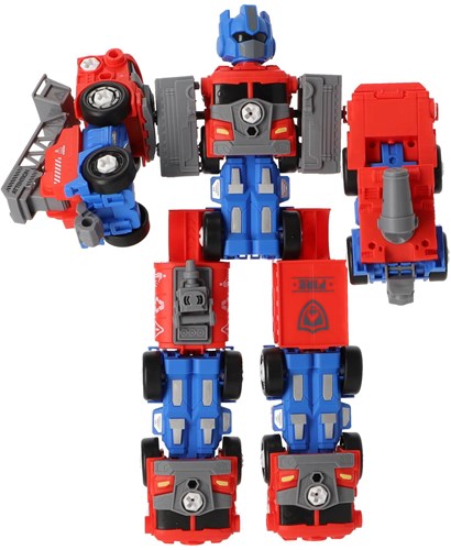 KiddyGo robot juguete transformable rojo azul vehículo-2