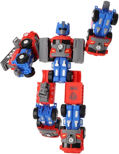 KiddyGo robot juguete transformable rojo azul vehículo-3