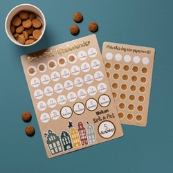 Folat calendario de cuenta atrás Sinterklaas con pegatinas - Bienvenido Sint & Piet