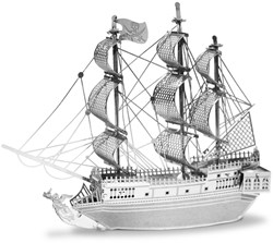 Metal Earth Pirate Ship Black Pearl Zilver Editie