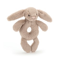 Jellycat peluche sonajero Bashful Beige Bunny para bebés
