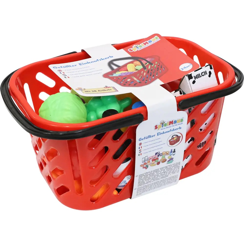 Vedes cesta de la compra de juguete con accesorios - set de 29 piezas - juguetes