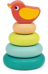 Mentari árbol apilable de madera con pájaro - juguete educativo para niños