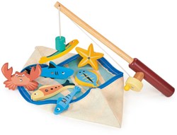 Mentari juego de pesca juguete magnético de madera para niños