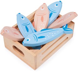 Mentari cesta de juguetes peces - juguete de madera para niños