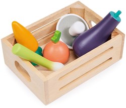Mentari cesta de juguete de madera - verduras - juego educativo de rol