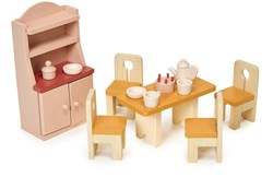 Mentari comedor de madera para casa de muñecas - juguete de madera sostenible