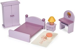 Mentari dormitorio de madera para casa de muñecas - juguete sostenible y creativo