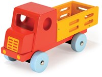 Mentari camión de juguete de madera rojo - educativo y duradero
