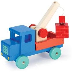 Mentari camioneta pick-up de madera azul - coche clásico de juguete para niños