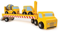 Mentari transportador de madera vehículos de construcción - juguete educativo