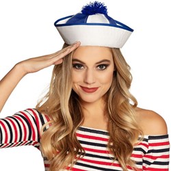 Boland - Gorro marinero azul blanco - sombrero marinero adultos unisex