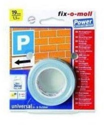 Fix-o-moll cinta de montaje blanca para interior y exterior - cinta fuerte