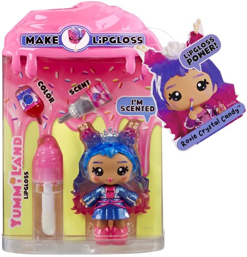 Yummiland Pop Roxie Crystal Candy set brillo de labios mini muñeca juguete