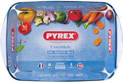 Pyrex fuente horno vidrio 40x27x7cm 4,5L fuente lasaña transparente