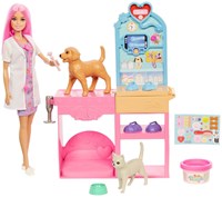 Mattel Barbie clínica veterinaria set de juego con muñeca y accesorios - veterinaria-2
