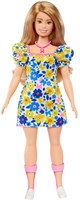 BEX muñeca Barbie fashionista vestido de flores - muñeca Barbie síndrome de Down-3