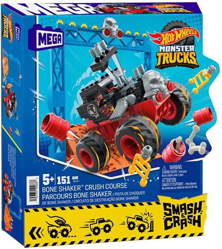 Mega Hot Wheels Monster Trucks Bone Shaker Crush  Course
