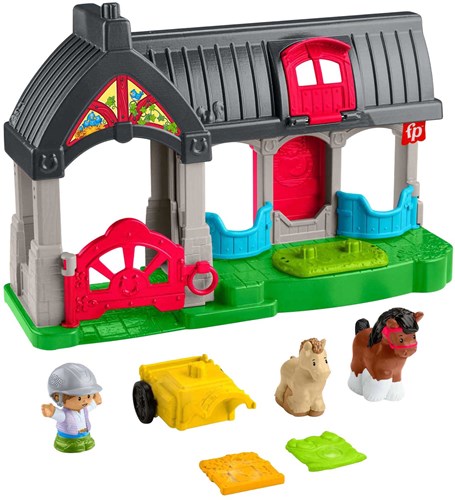 Fisher-Price Little People establo de caballos juguete granja set de juego-2