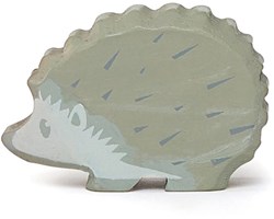 Tender Leaf animal de bosque de madera - figura de erizo gris