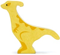 Tender Leaf dinosaurio de madera Parasaurolophus juguete sostenible amarillo-2