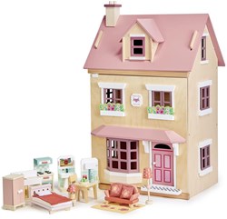 Tender Leaf casa de muñecas - Villa Foxtail de madera con muebles para niños