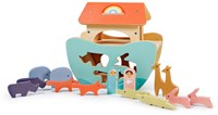 Tender Leaf - Arca de Noé juguete de madera para niños con formas para encajar-3