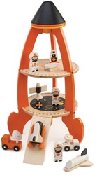 Tender Leaf cohete de madera set de juego - Juguete espacial Cosmic Rocket