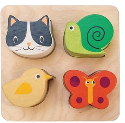 Tender Leaf puzzle de formas - juguete sensorial de madera para niños pequeños