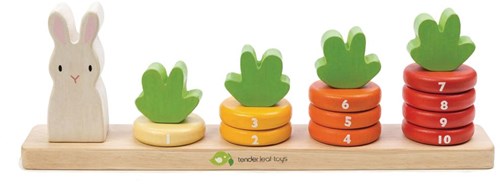 Tender Leaf juego de zanahorias de madera para contar - juguete educativo aprender a contar