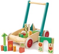 Tender Leaf andador de madera - correpasillos con bloques para niños pequeños-3