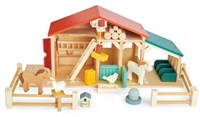 Tender Leaf granja de madera con animales y accesorios - juguete sostenible-3