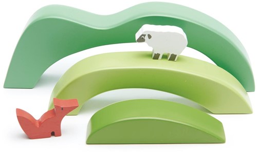 Conjunto de exposición TENDER LEAF 'vista de colinas verdes'.